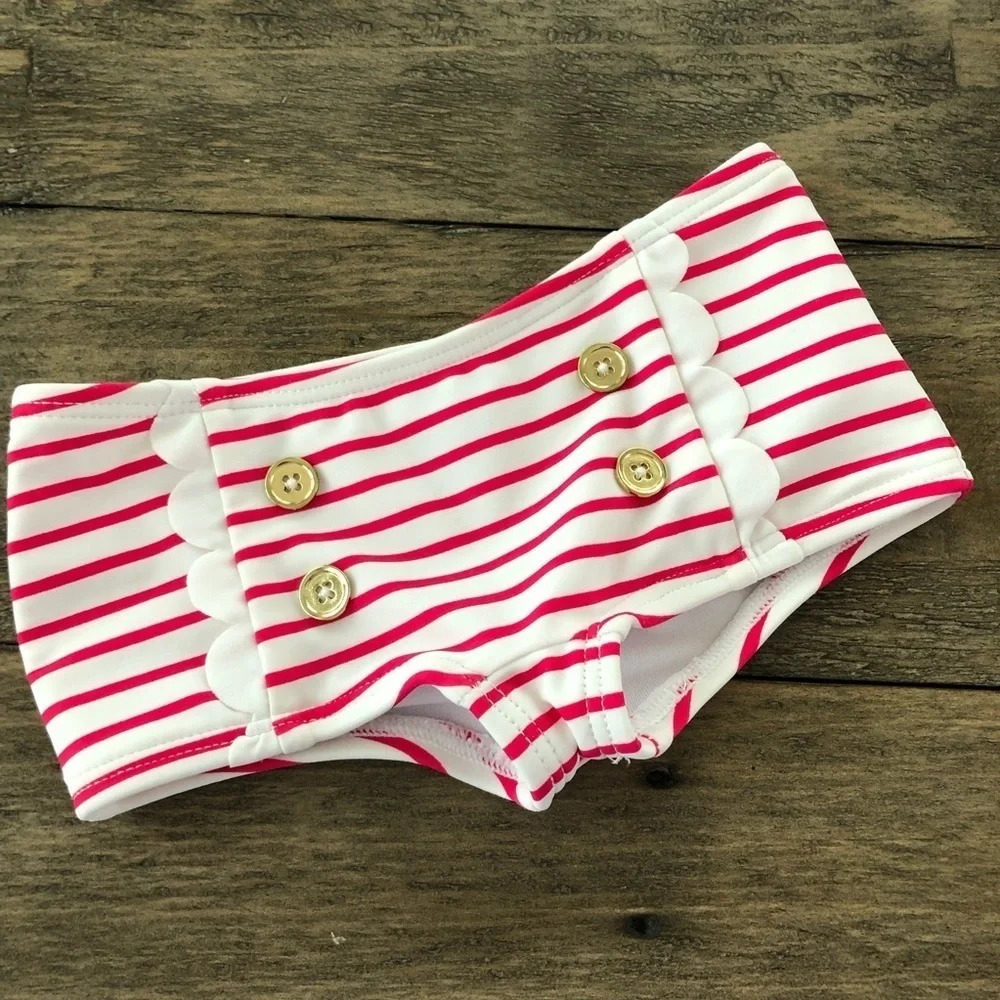Janie & Jack Baby Girls Striped Sailor Swim Bottom